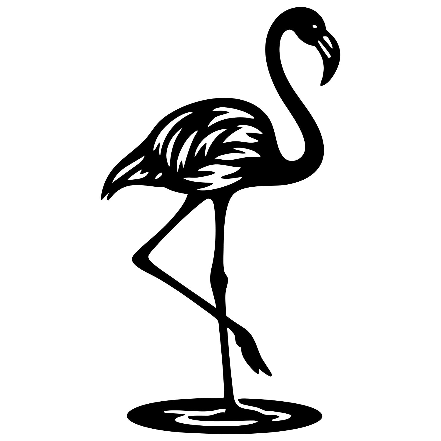 Flamingo DXF File – CNC Cutting Design | ABFLAMINGO2