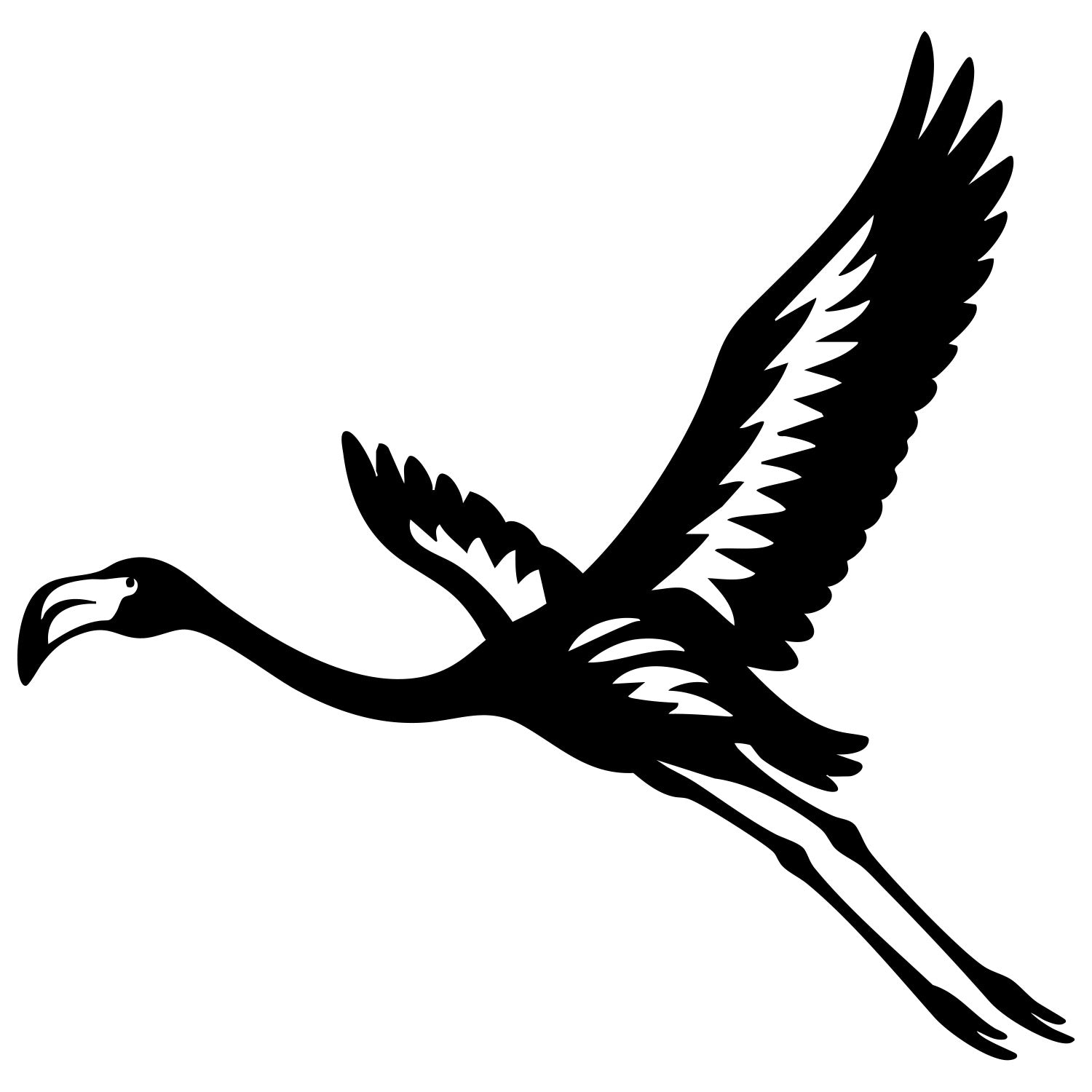 Flamingo DXF File – CNC Cutting Design | ABFLAMINGO20