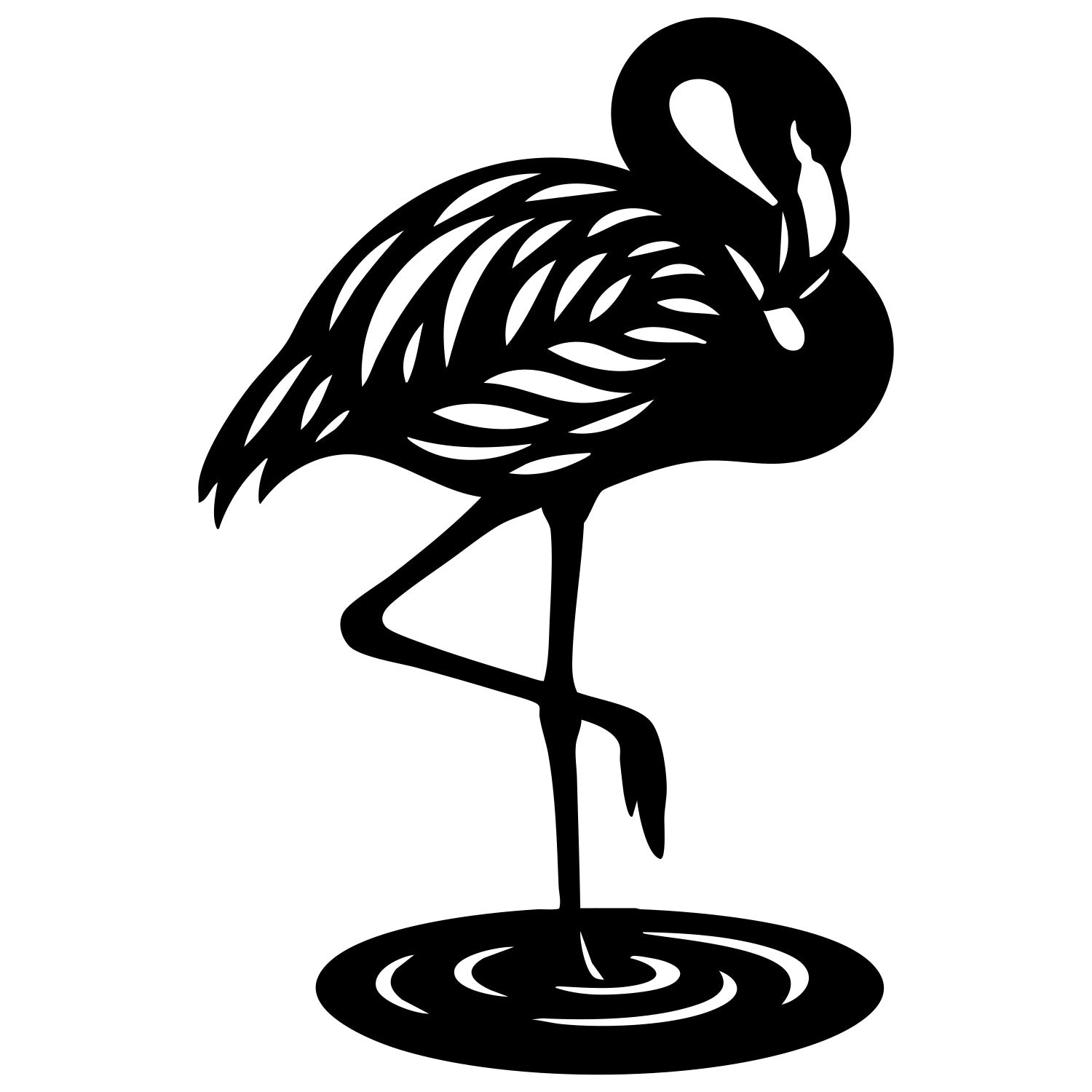 Flamingo DXF File – CNC Cutting Design | ABFLAMINGO23