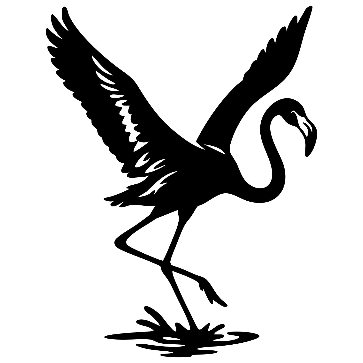 Flamingo DXF File – CNC Cutting Design | ABFLAMINGO26