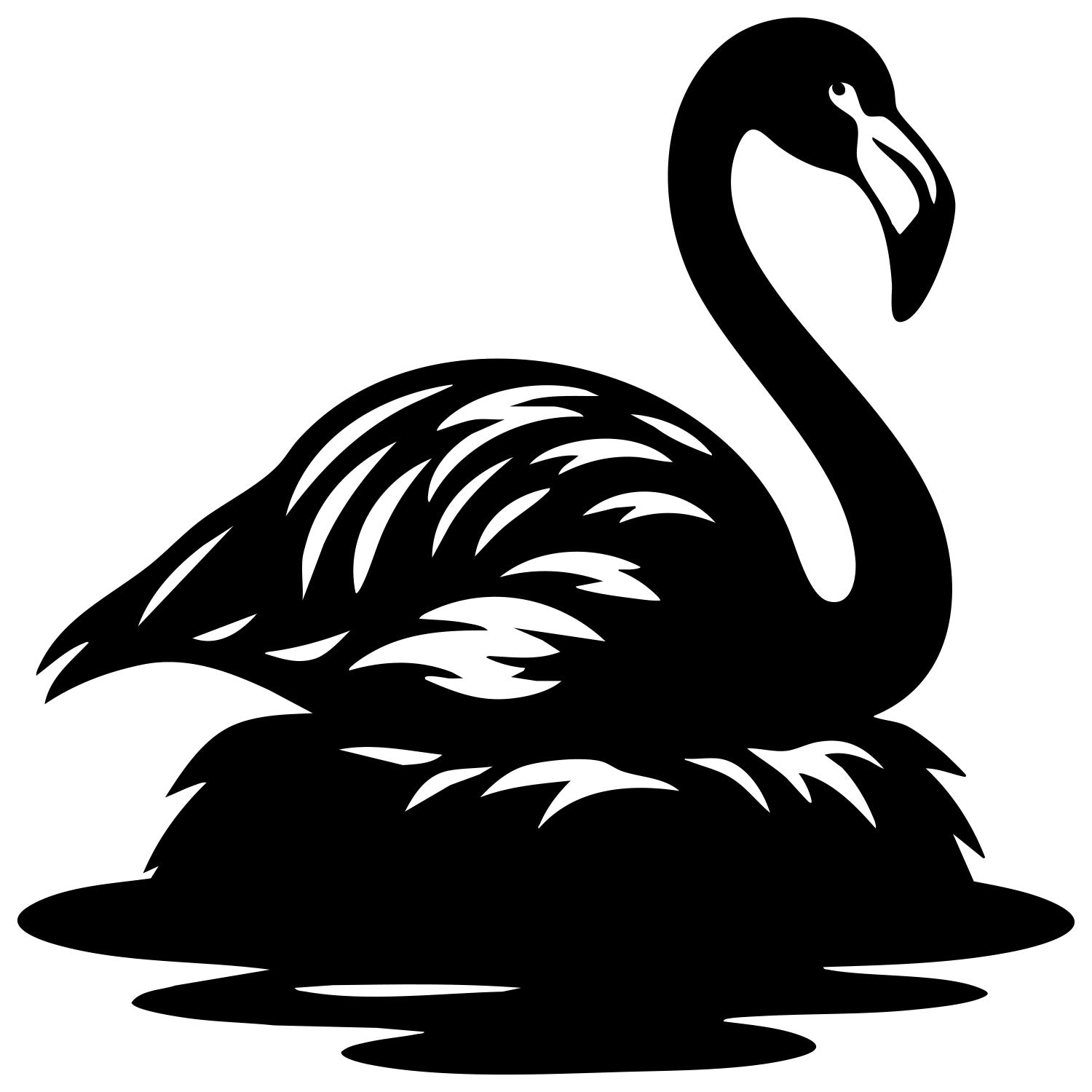 Flamingo DXF File – CNC Cutting Design | ABFLAMINGO27