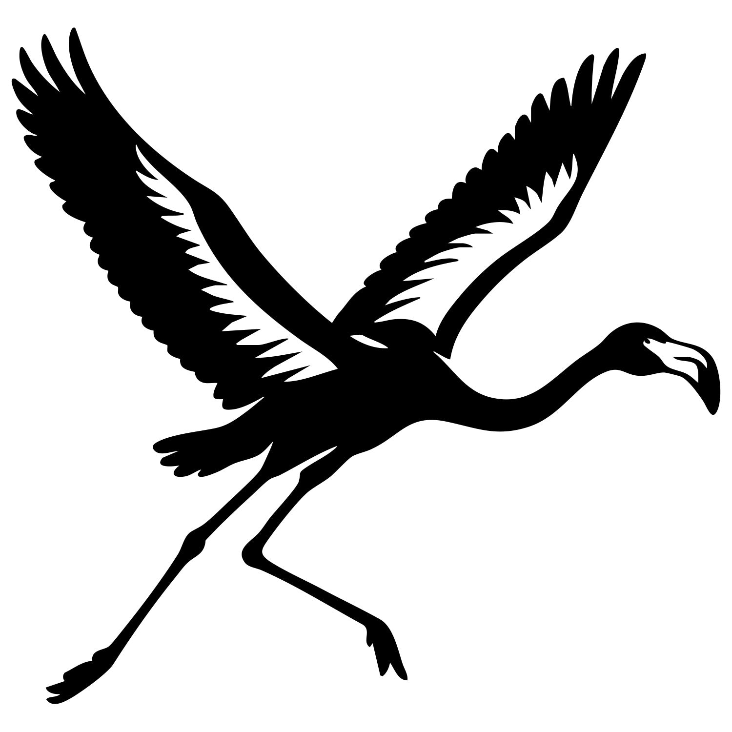 Flamingo DXF File – CNC Cutting Design | ABFLAMINGO29