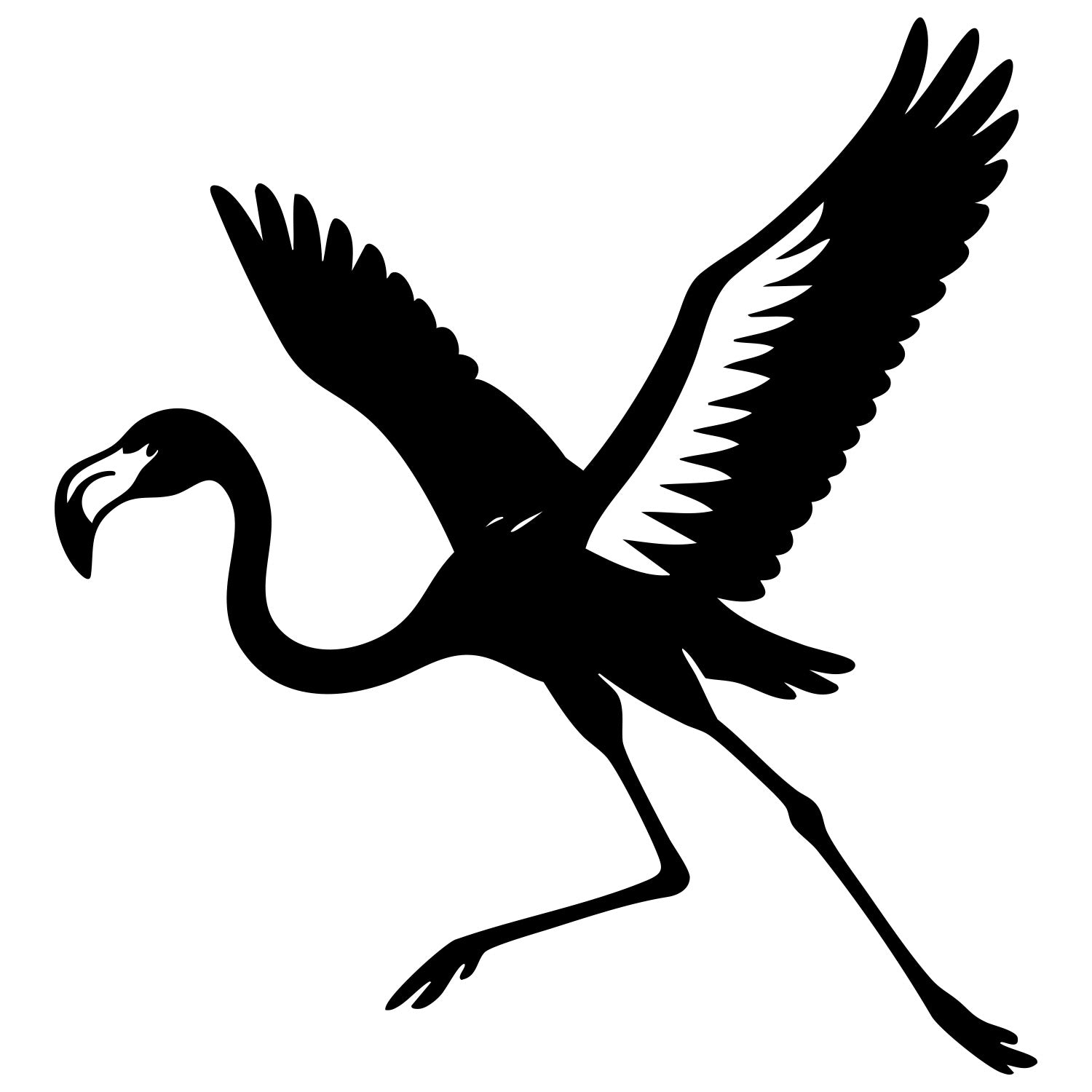 Flamingo DXF File – CNC Cutting Design | ABFLAMINGO30