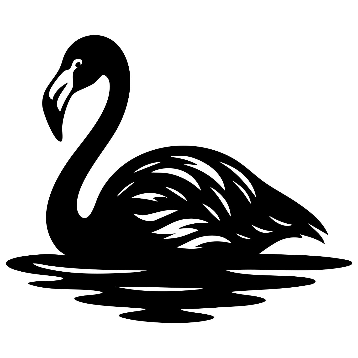 Flamingo DXF File – CNC Cutting Design | ABFLAMINGO4