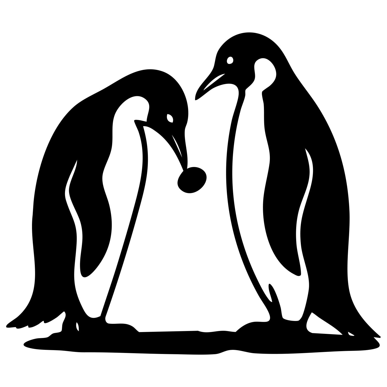Gentoo Penguin Family DXF File – CNC Cutting Design | ABPENGUIN69