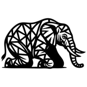 Geometric Elephant DXF File – CNC Cutting Design | AWELEPHANT175