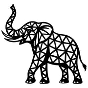 Geometric Elephant DXF File – CNC Cutting Design | AWELEPHANT179
