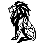 Geometric Lion DXF File – CNC Cutting Design | AWLION1008
