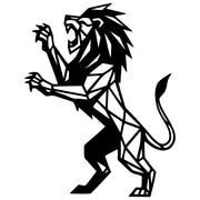 Geometric Lion DXF File – CNC Cutting Design | AWLION1030