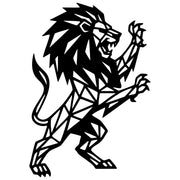 Geometric Lion DXF File – CNC Cutting Design | AWLION1038