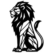 Geometric Lion DXF File – CNC Cutting Design | AWLION1049
