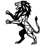 Geometric Lion DXF File – CNC Cutting Design | AWLION1057