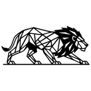 Geometric Lion DXF File – CNC Cutting Design | AWLION1061