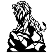 Geometric Lion DXF File – CNC Cutting Design | AWLION1068