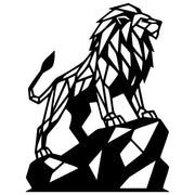 Geometric Lion DXF File – CNC Cutting Design | AWLION1069
