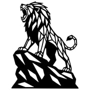 Geometric Lion DXF File – CNC Cutting Design | AWLION1070
