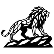 Geometric Lion DXF File – CNC Cutting Design | AWLION1071