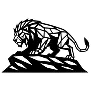 Geometric Lion DXF File – CNC Cutting Design | AWLION1073