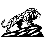 Geometric Lion DXF File – CNC Cutting Design | AWLION1077