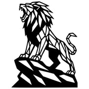 Geometric Lion DXF File – CNC Cutting Design | AWLION1080