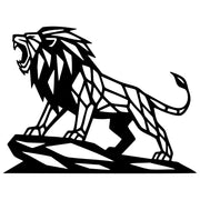 Geometric Lion DXF File – CNC Cutting Design | AWLION1082