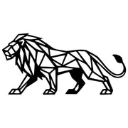 Geometric Lion DXF File – CNC Cutting Design | AWLION1084