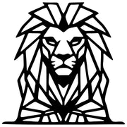 Geometric Lion DXF File – CNC Cutting Design | AWLION1087