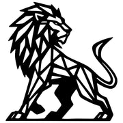 Geometric Lion DXF File – CNC Cutting Design | AWLION1090