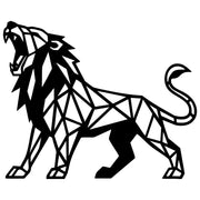 Geometric Lion DXF File – CNC Cutting Design | AWLION1209