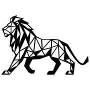 Geometric Lion DXF File – CNC Cutting Design | AWLION1230