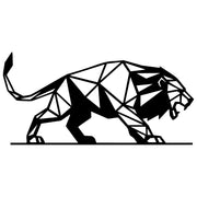 Geometric Lion DXF File – CNC Cutting Design | AWLION1238