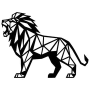 Geometric Lion DXF File – CNC Cutting Design | AWLION1239