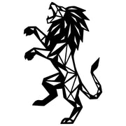 Geometric Lion DXF File – CNC Cutting Design | AWLION1276