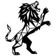 Geometric Lion DXF File – CNC Cutting Design | AWLION1277