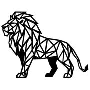 Geometric Lion DXF File – CNC Cutting Design | AWLION1278