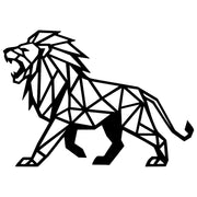 Geometric Lion DXF File – CNC Cutting Design | AWLION1287