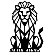 Geometric Lion DXF File – CNC Cutting Design | AWLION1290