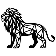 Geometric Lion DXF File – CNC Cutting Design | AWLION1296