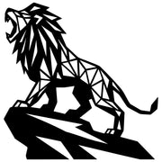 Geometric Lion DXF File – CNC Cutting Design | AWLION1304