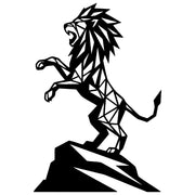 Geometric Lion DXF File – CNC Cutting Design | AWLION1305