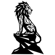 Geometric Lion DXF File – CNC Cutting Design | AWLION1310