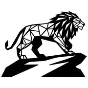 Geometric Lion DXF File – CNC Cutting Design | AWLION1316
