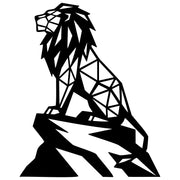 Geometric Lion DXF File – CNC Cutting Design | AWLION1317