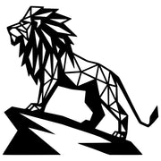 Geometric Lion DXF File – CNC Cutting Design | AWLION1326