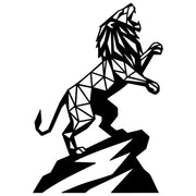 Geometric Lion DXF File – CNC Cutting Design | AWLION1327