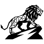 Geometric Lion DXF File – CNC Cutting Design | AWLION1329