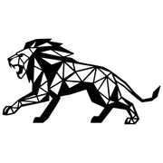 Geometric Lion DXF File – CNC Cutting Design | AWLION1334