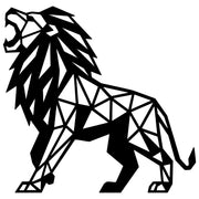 Geometric Lion DXF File – CNC Cutting Design | AWLION1344