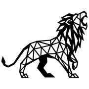 Geometric Lion DXF File – CNC Cutting Design | AWLION1360