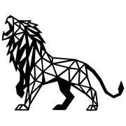 Geometric Lion DXF File – CNC Cutting Design | AWLION1361